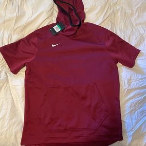 Nike short sleeve sweater with hood